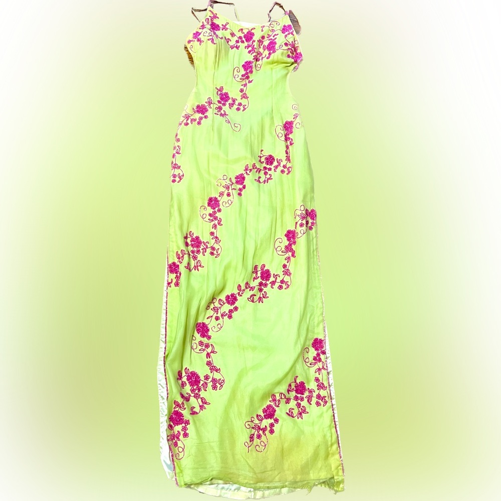 Prom Dress (Green & Pink)